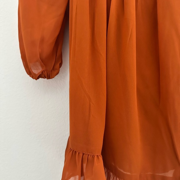 Abercrombie & Fitch Orange Long Sleeve Dress - Picture 5 of 5